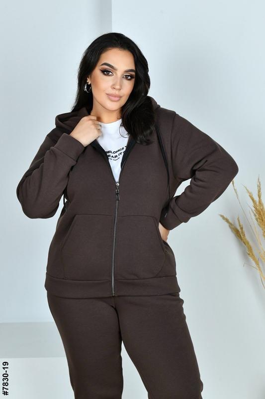 Костюм спорт Shon (52-58) S1457 brown (зима)