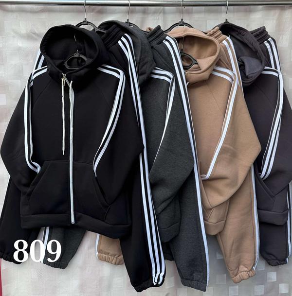 Костюм спорт Shon (46-54) S1585 black (зима)