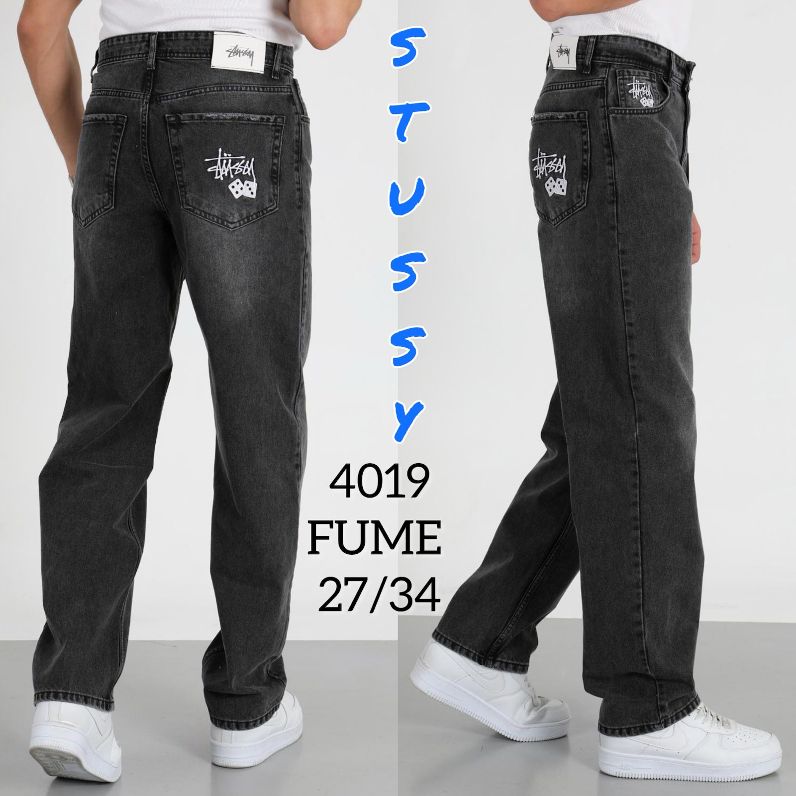 Джинсы God Baron (27-34) 4019 black (деми)