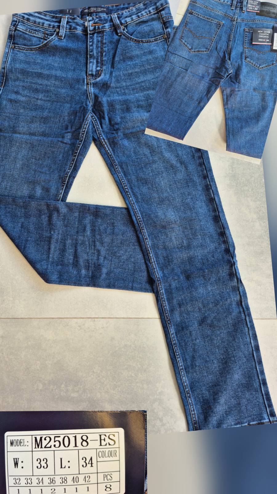 Джинсы God Baron (32-42) M25018-ES blue (деми)