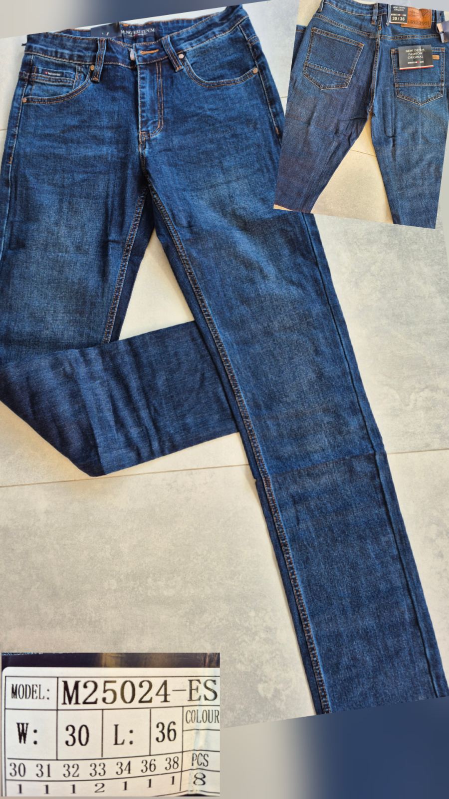 Джинсы God Baron (30-38) M25024-ES blue (деми)