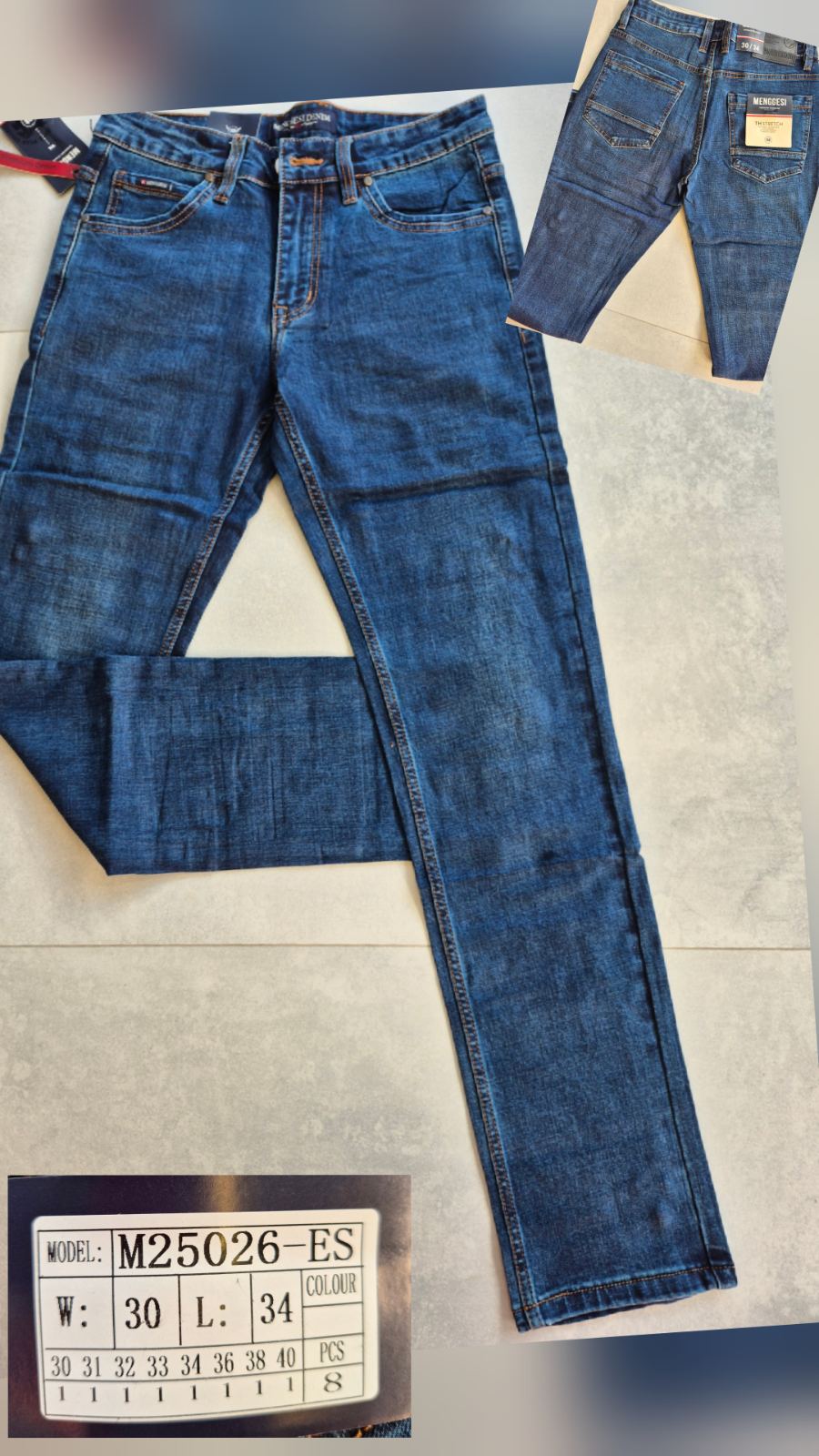 Джинсы God Baron (30-40) M25026-ES blue (деми)