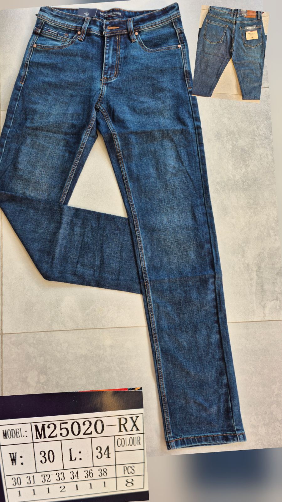 Джинсы God Baron (30-38) M25020-RX blue (деми)