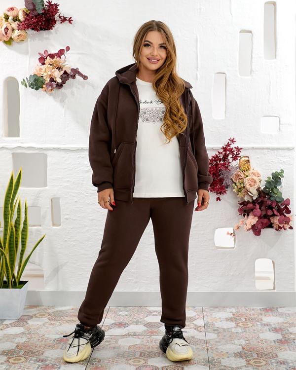 Костюм спорт OSKA (50-56) 6002 brown (зима)