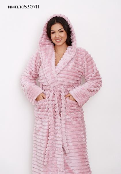 Халат Vehuiah (XL-3XL) 530711 pink (зима)