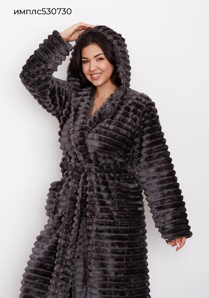 Халат Vehuiah (XL-3XL) 530730 grey (зима)