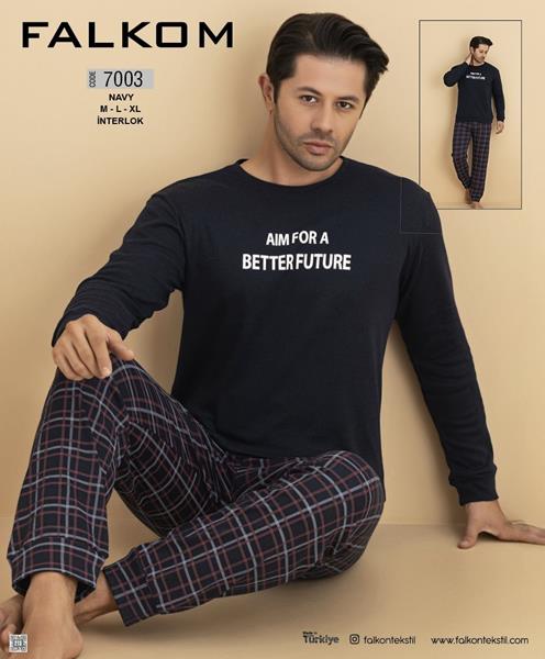 Пижама Vehuiah (M-XL) 7003 navy (деми)