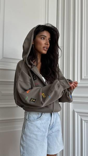 Кофта спорт Femzone (42-46) 1147 d.grey (зима)