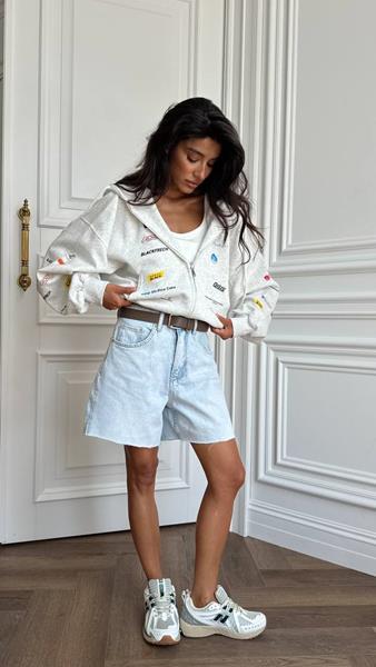 Кофта спорт Femzone (48-58) 1147-1 l.grey (зима)