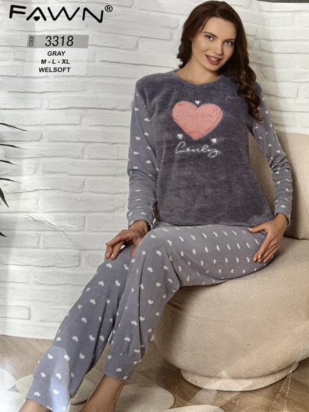 Пижама Disneyopt (S-XL) 3318 grey (зима)