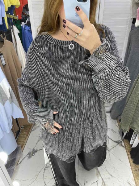 Худи Karon (one size) 5528 grey (зима)