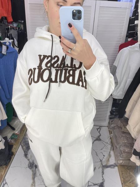 Худи Karon (S-L) 5814 white (зима)