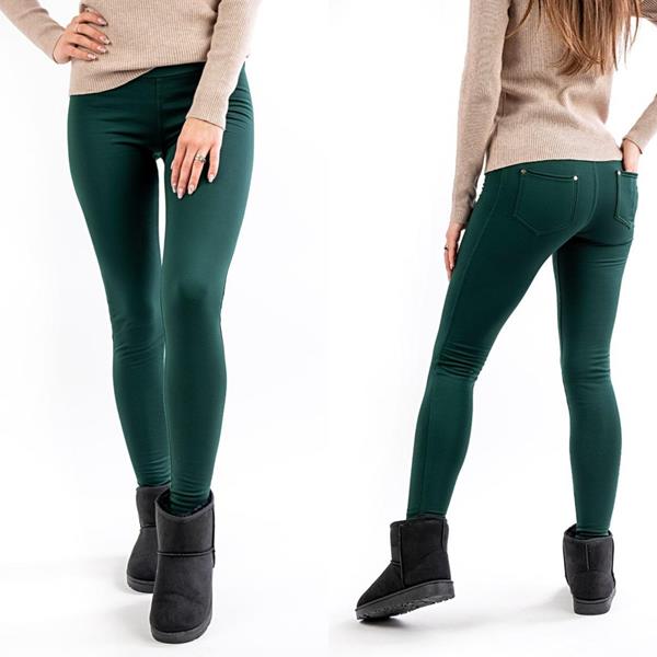 Лосины Sport style (S-XL) 731 green (зима)