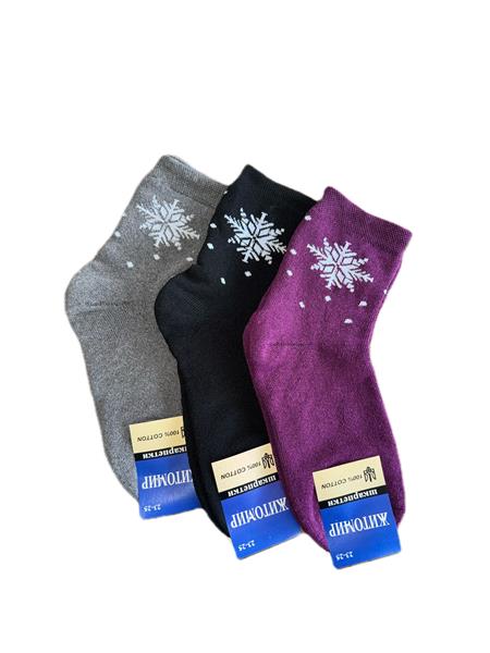 Носки ALIA (37-41) Снежинка mix махра (зима)