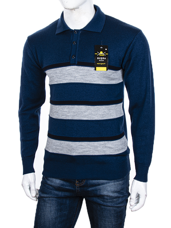 Свитер Abdo (M-2XL) Гудзик 10 blue (зима)