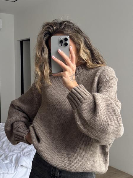 Свитер Lora (one size) LR814 beige (зима)