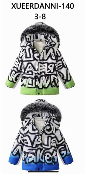 Куртка ChicWear (3-8) 140 white-blue (зима)