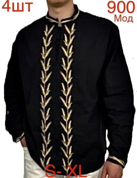 Вышиванка Надийка (S-XL) ND308-900 black (деми)