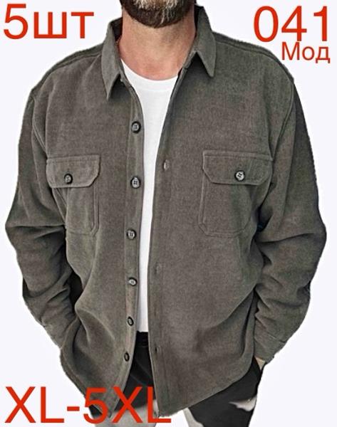 Рубашка Надийка (XL-5XL) ND408-041 grey (зима)