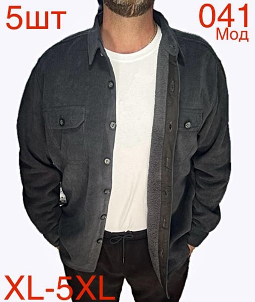 Рубашка Надийка (XL-5XL) ND409-041 grey (зима)