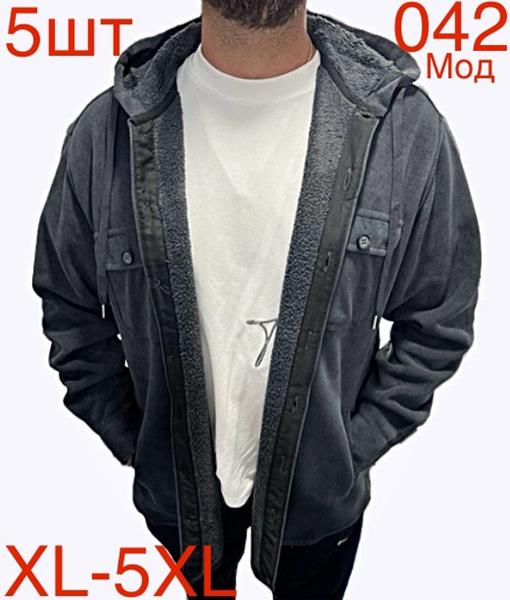 Рубашка Надийка (XL-5XL) ND416-042 grey (зима)