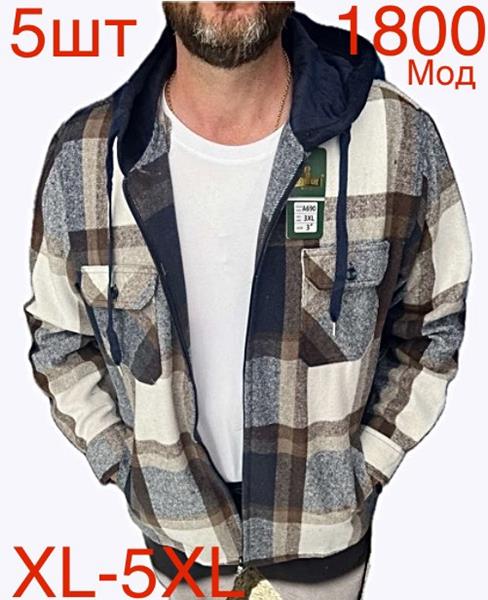 Рубашка Надийка (XL-5XL) ND424-1800 grey (зима)