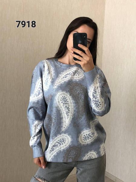 Свитер FSN (50-54) 7918 l.blue (зима)