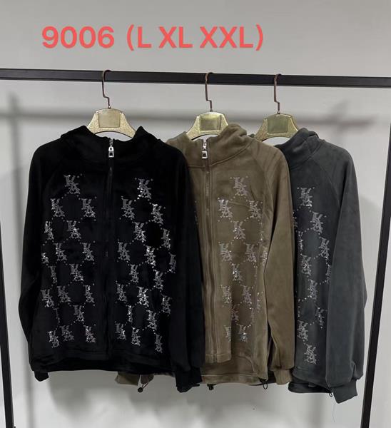 Кофта спорт Saint Wish (L-2XL) 9006 black (деми)