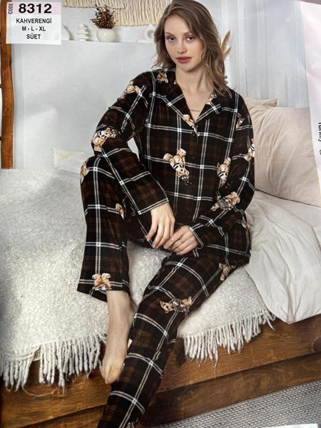 Пижама Disneyopt (M-XL) 8312 brown (зима)