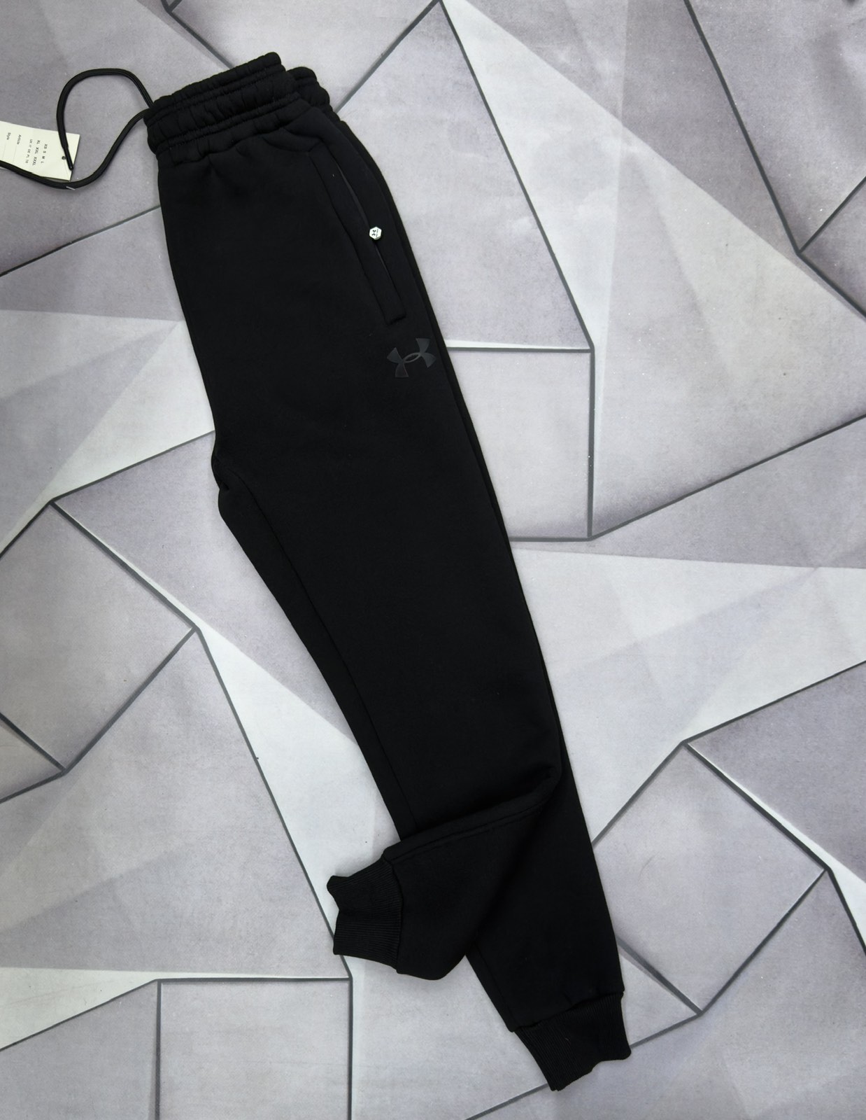 Штаны спорт Rassul (S-2XL) 66031 black (зима)