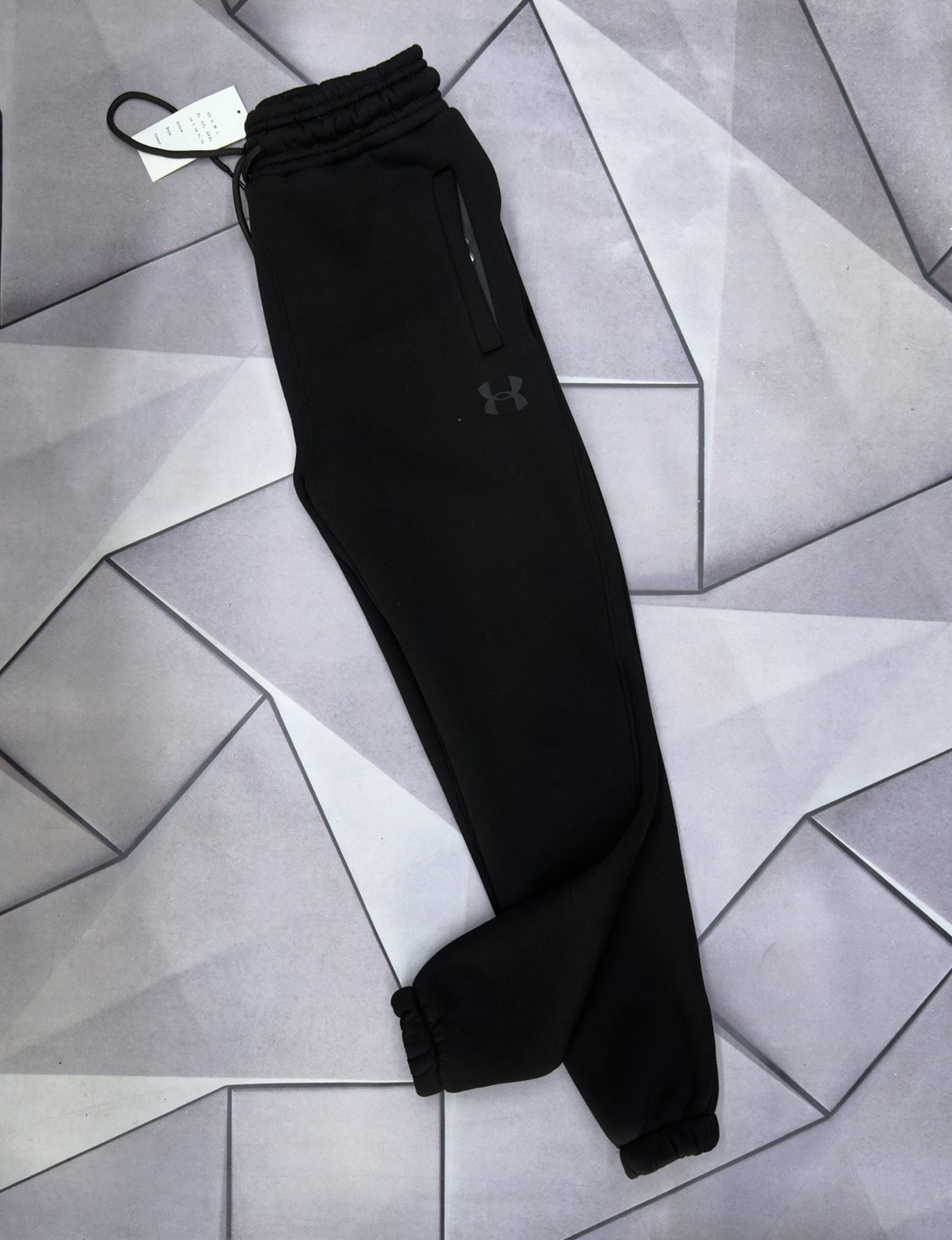 Штаны спорт Rassul (S-2XL) 66034 black (зима)