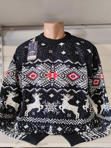 Свитер Panda (3XL-5XL) 1443 black (зима)