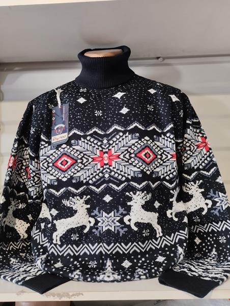 Свитер Panda (3XL-5XL) 1447 black (зима)