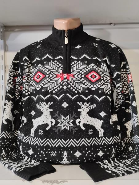 Свитер Panda (3XL-5XL) 1450 black (зима)