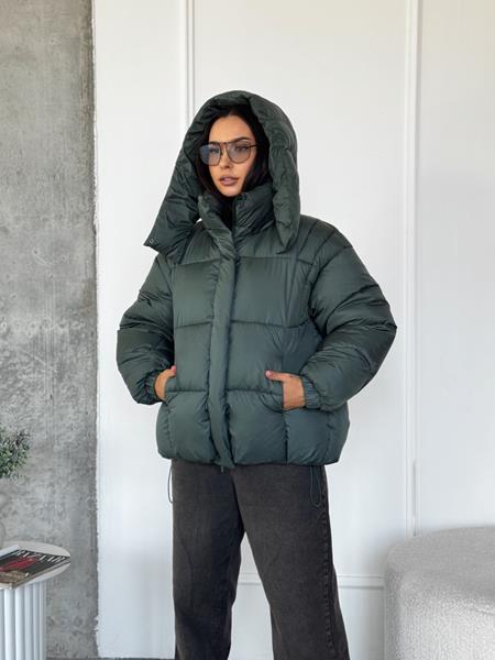 Пуховик Trend (S-M) 2534 green (зима)