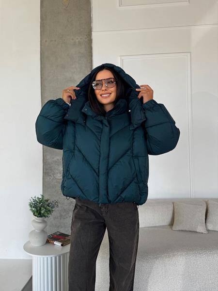 Пуховик Trend (S-M) 2542 green (зима)