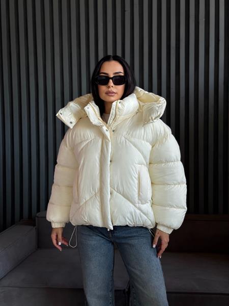 Пуховик Trend (S-M) 2543 beige (зима)