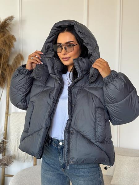 Пуховик Trend (S-M) 2543 grey (зима)