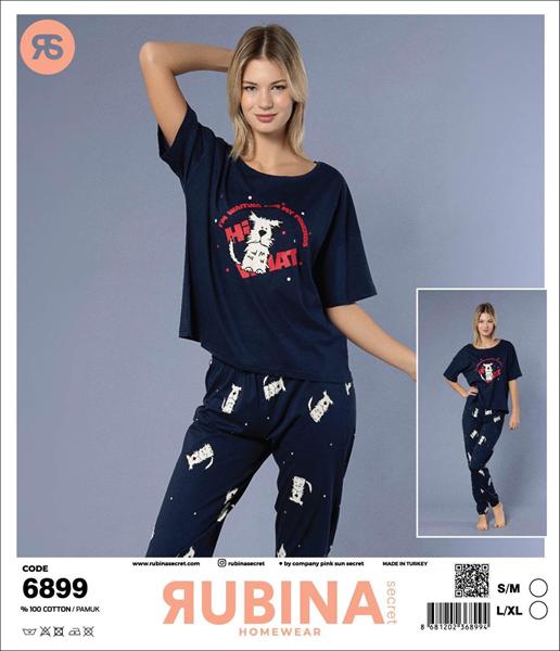 Пижама Anibur (S-XL) 6899 navy (деми)