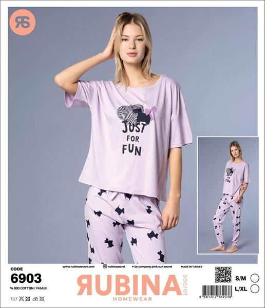 Пижама Anibur (S-XL) 6903 pink (деми)