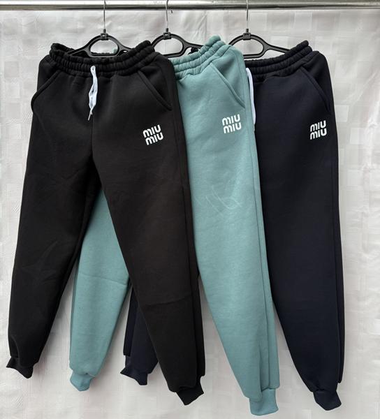 Штаны спорт Shon (44-52) S1858 black (зима)