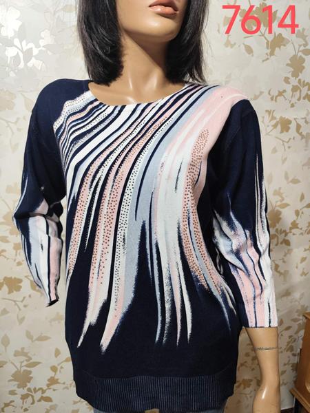 Свитер LIDA (3XL-4XL) 7614 navy (деми)