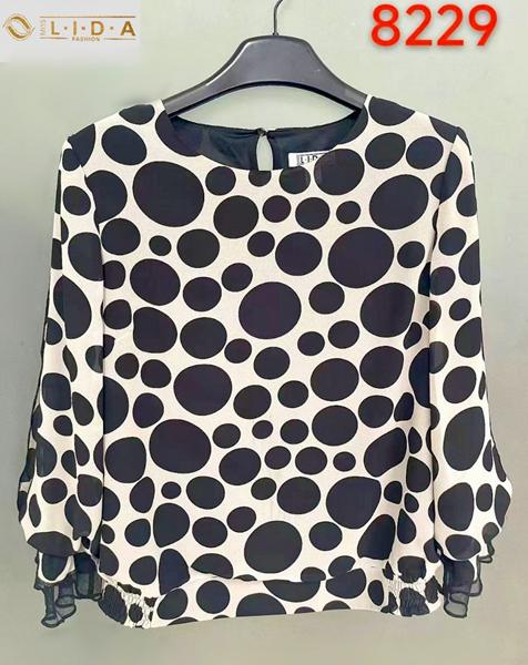 Свитер LIDA (52-62) 8229 white-black (деми)