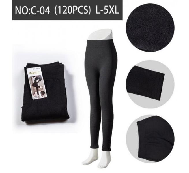 Лосины Redoor (L-5XL) C04 black (зима)