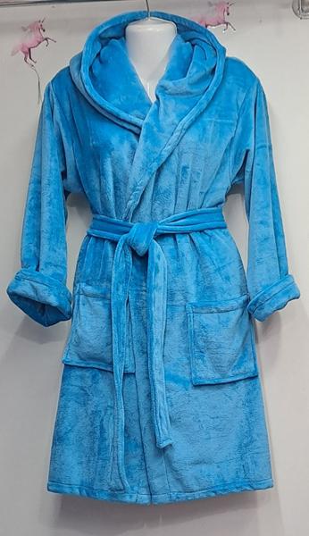 Халат Romeo life (M-2XL) RL891 l.blue (зима)