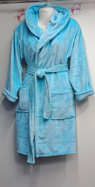 Халат Romeo life (M-2XL) RL892 l.blue (зима)