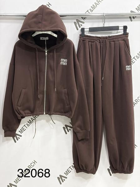 Костюм спорт Met&March (S-L) 32068 brown (зима)