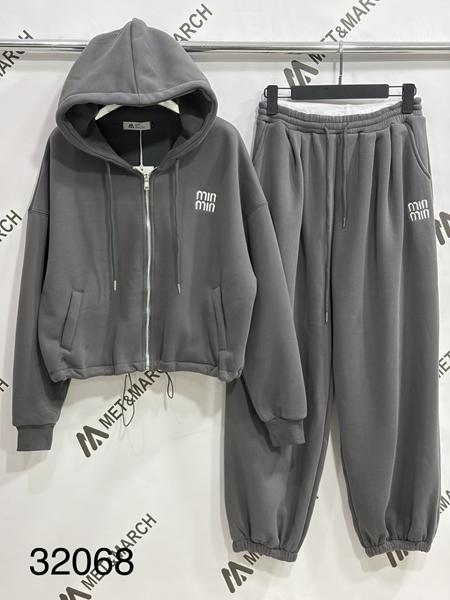 Костюм спорт Met&March (S-L) 32068 grey (зима)