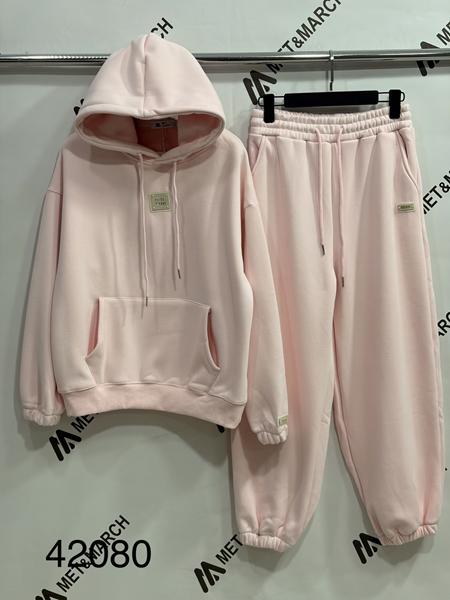 Костюм спорт Met&March (S-L) 42080 pink (зима)