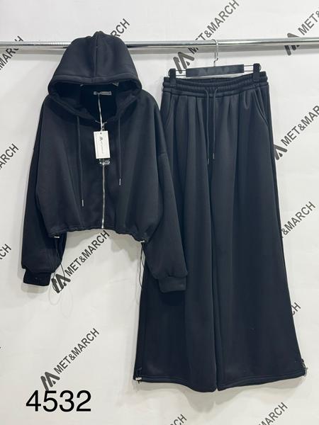 Костюм спорт Met&March (S-L) 4532 black (зима)